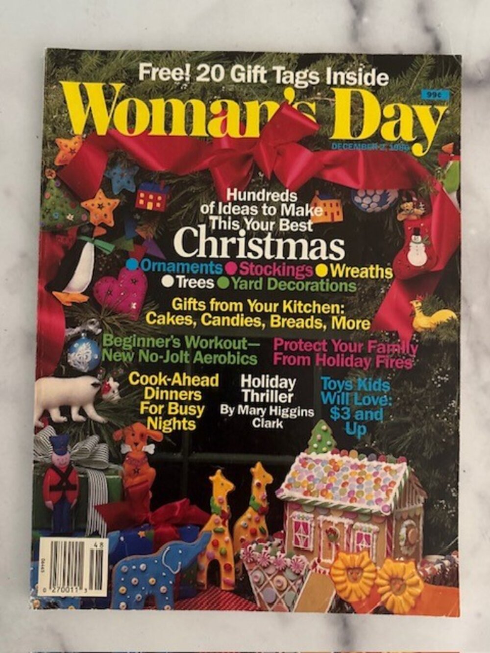 Vintage 1986 Womans Day Magazine 40 Years Old Christmas Holiday Linda Evans